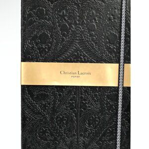 Christian Lacroix Paseo Embossed Black A6 Layflat Notebook with page marker